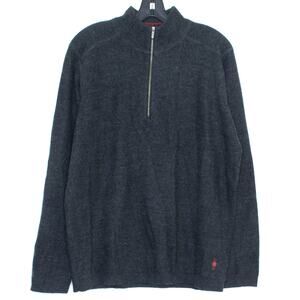 Smartwool Mens Sweater 1/4 Zip Pullover Long Sleeve Merino Gray Size Large DV